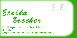 etelka brecher business card